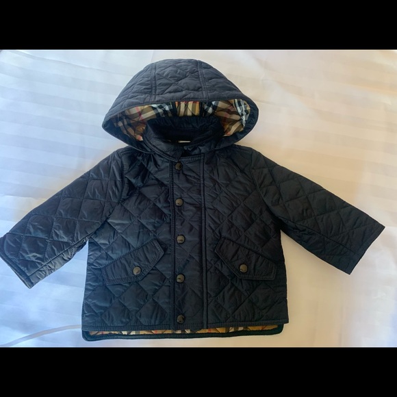 Burberry, Jackets & Coats, Authentic Burberry Boys Giaden Monogram Hooded  Jacket Toddlerinfant 6mo Navy